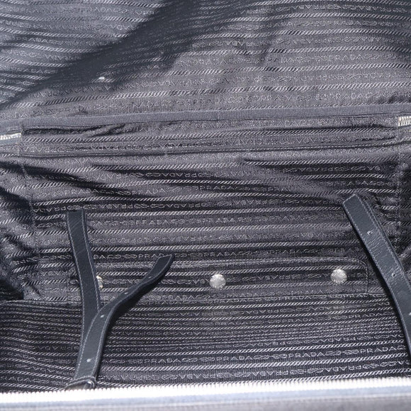 PRADA Carry Case Nylon Black Silver Auth am10829