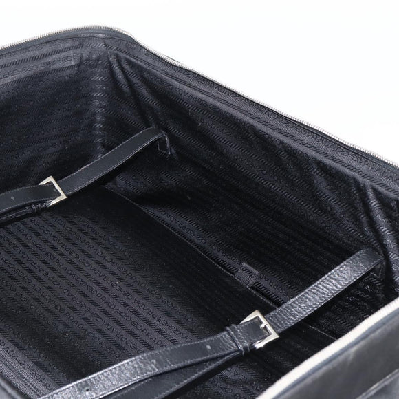 PRADA Carry Case Nylon Black Silver Auth am10829