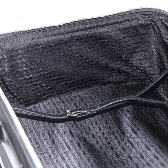 PRADA Carry Case Nylon Black Silver Auth am10829