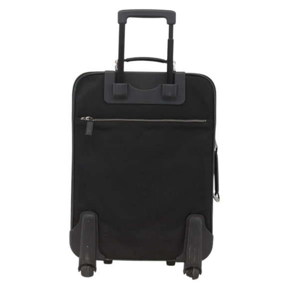PRADA Carry Case Nylon Black Silver Auth am10829