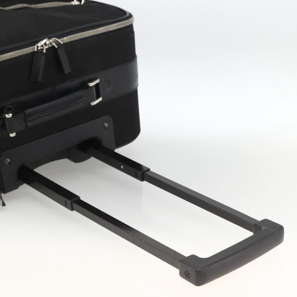 PRADA Carry Case Nylon Black Silver Auth am10829
