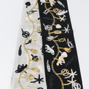 CARTIER Scarf Silk Black White Auth am10831V-4