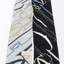 CARTIER Scarf Silk Black White Auth am10832V-4