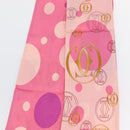 CARTIER Scarf Silk Pink Auth am10833V-11