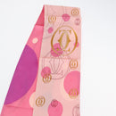 CARTIER Scarf Silk Pink Auth am10833V-13