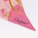 CARTIER Scarf Silk Pink Auth am10833V-8