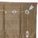 CARTIER Scarf Silk Khaki Auth am10834V-15