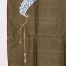 CARTIER Scarf Silk Khaki Auth am10834V-16