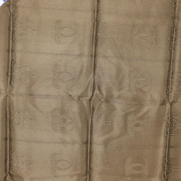 CARTIER Scarf Silk Khaki Auth am10834V