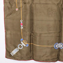 CARTIER Scarf Silk Khaki Auth am10834V-19
