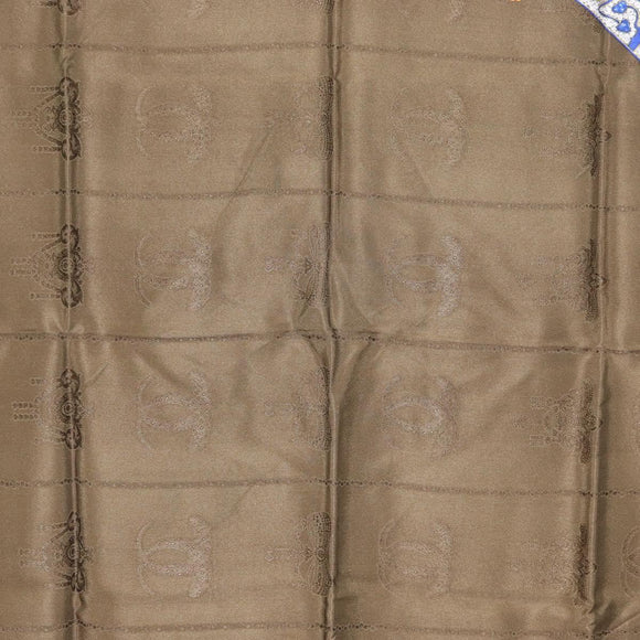 CARTIER Scarf Silk Khaki Auth am10834V