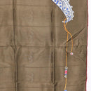 CARTIER Scarf Silk Khaki Auth am10834V-7