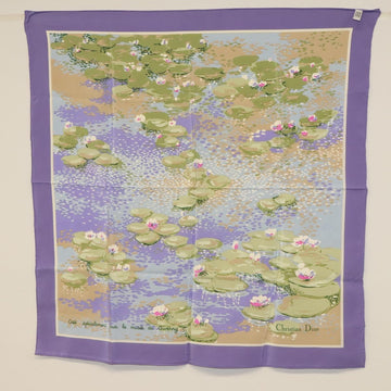 CARTIER Dior Scarf Silk 2 Piece set Red Blue Auth am10835 - 0