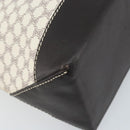 CELINE Macadam Canvas Tote Bag PVC Leather White Gold Auth am10839-17