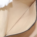 CELINE Macadam Canvas Tote Bag PVC Leather White Gold Auth am10839-22
