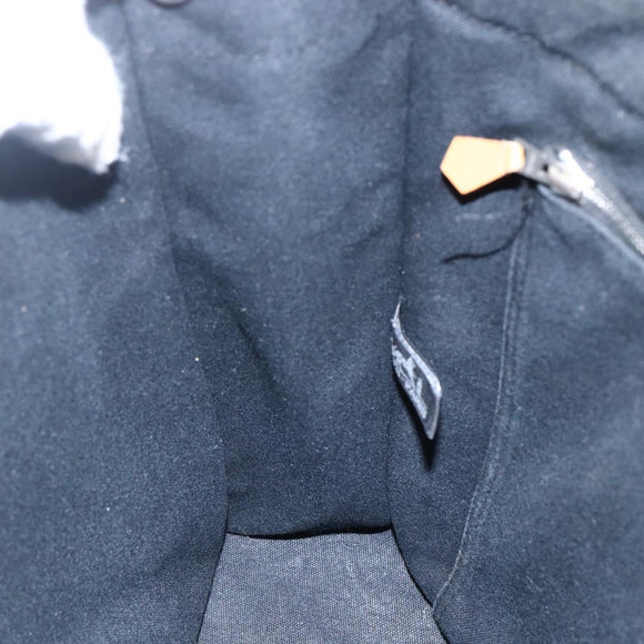 HERMES Fourre Tout MM Hand Bag Canvas Black Silver Auth am10842