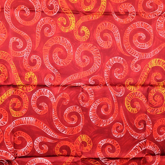 SAINT LAURENT Scarf Silk Red Auth am10844V