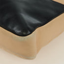 CHANEL Cambon Line Matelasse Shoulder Bag Lamb Skin Beige Black CC Auth am10849V-13