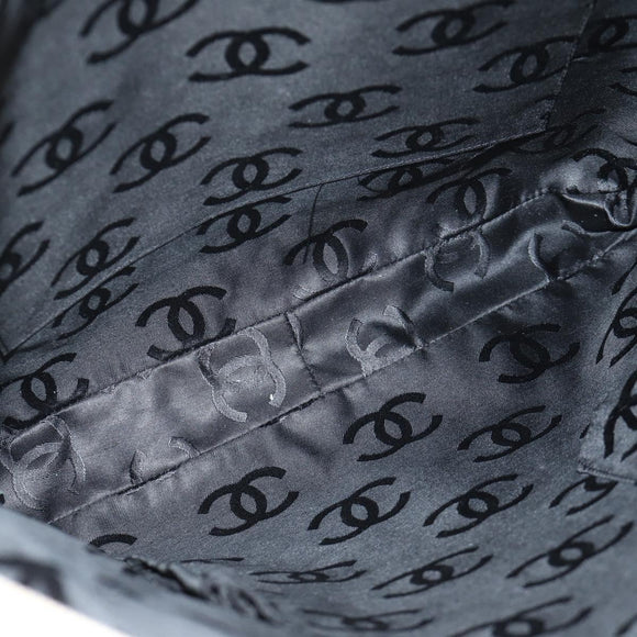 CHANEL Cambon Line Matelasse Shoulder Bag Lamb Skin Beige Black CC Auth am10849V
