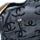 CHANEL Cambon Line Matelasse Shoulder Bag Lamb Skin Beige Black CC Auth am10849V-22