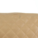 CHANEL Cambon Line Matelasse Shoulder Bag Lamb Skin Beige Black CC Auth am10849V-5