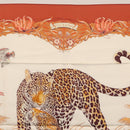 HERMES Carre 90 Scarf ""JUNGLE LOVE"" Silk Orange Auth am10854V-17