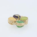 CHANEL CC Gripoix Stone Brooch metal Multicolor Gold CC Auth am10855V-8