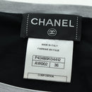 CHANEL CC Tops Rayon Size 36 Silver CC Auth am10856V-12