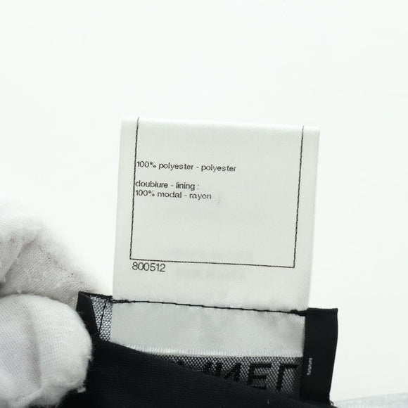 CHANEL CC Tops Rayon Size 36 Silver CC Auth am10856V