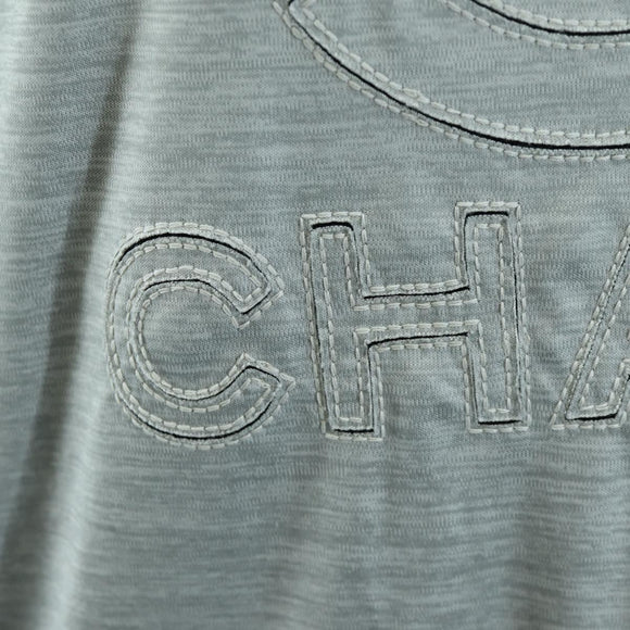CHANEL CC Tops Rayon Size 36 Silver CC Auth am10856V