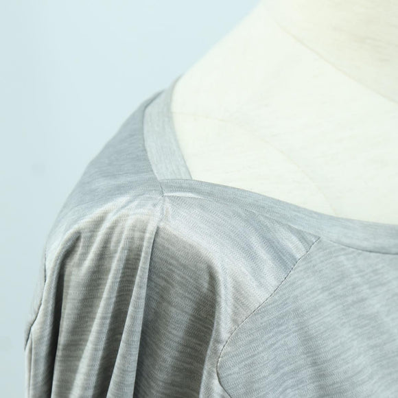 CHANEL CC Tops Rayon Size 36 Silver CC Auth am10856V