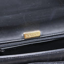 BALLY Quilted Chain Shoulder Bag Leather Black Gold Auth am10857V-19