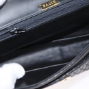 BALLY Quilted Chain Shoulder Bag Leather Black Gold Auth am10857V-20
