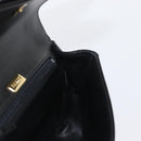 BALLY Quilted Chain Shoulder Bag Leather Black Gold Auth am10857V-21