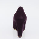 Salvatore Ferragamo Pumps Suede Size 7 Purple Auth am10858V-12
