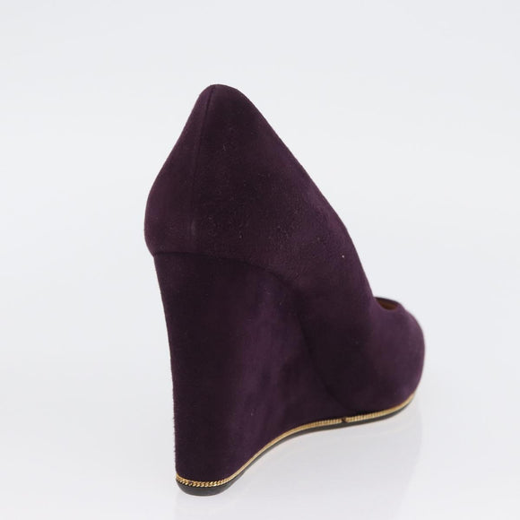 Salvatore Ferragamo Pumps Suede Size 7 Purple Auth am10858V