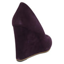 Salvatore Ferragamo Pumps Suede Size 7 Purple Auth am10858V-3