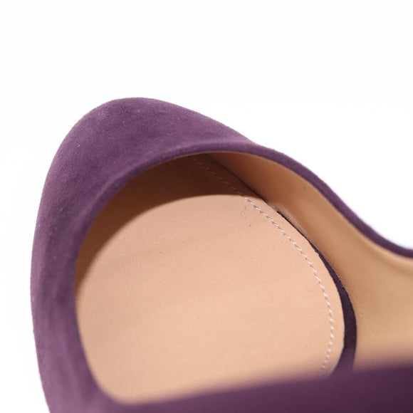 Salvatore Ferragamo Pumps Suede Size 7 Purple Auth am10858V