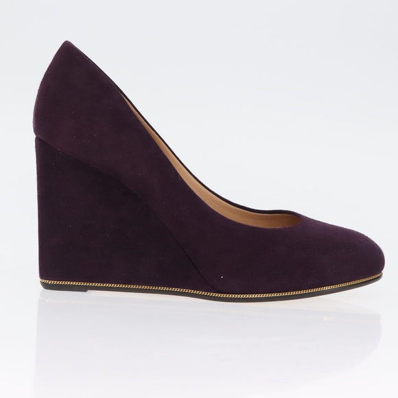Salvatore Ferragamo Pumps Suede Size 7 Purple Auth am10858V