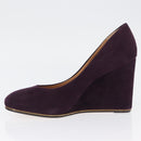 Salvatore Ferragamo Pumps Suede Size 7 Purple Auth am10858V-5