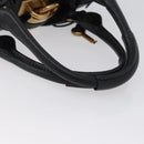 Chloe Paddington Hand Bag Leather Black Gold Silver Auth am10860SAV-7