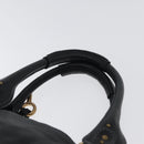 Chloe Paddington Hand Bag Leather Black Gold Silver Auth am10860SAV-14