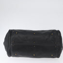Chloe Paddington Hand Bag Leather Black Gold Silver Auth am10860SAV-5