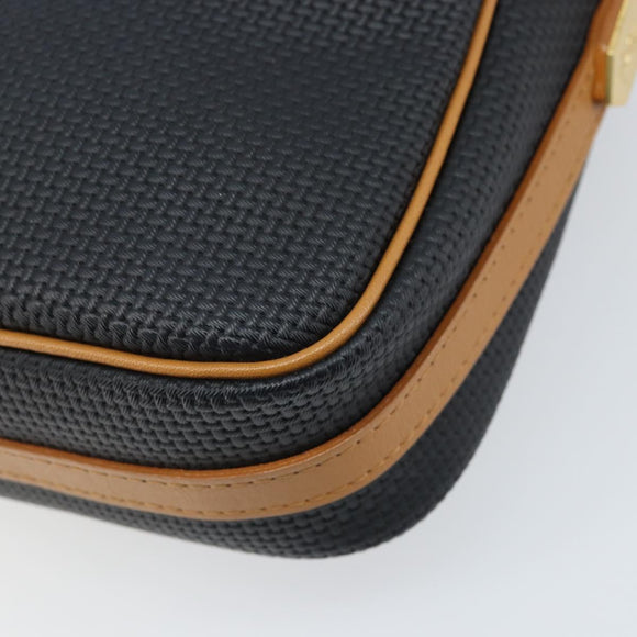 SAINT LAURENT Shoulder Bag PVC Navy Gold Auth am10861V