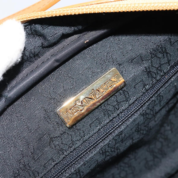 SAINT LAURENT Shoulder Bag PVC Navy Gold Auth am10861V