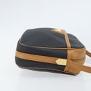 SAINT LAURENT Shoulder Bag PVC Navy Gold Auth am10861V-3