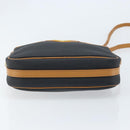 SAINT LAURENT Shoulder Bag PVC Navy Gold Auth am10861V-5