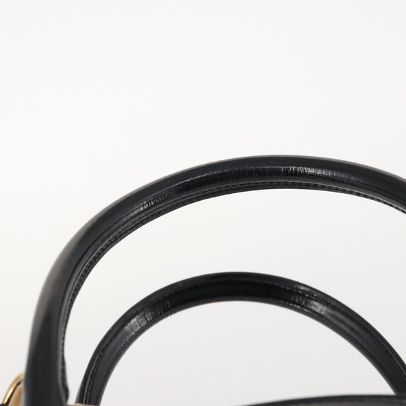GUCCI Tote Bag Patent leather 2way Black Gold 000 1669 0503 Auth am10865