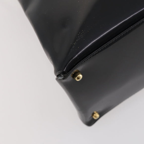 GUCCI Tote Bag Patent leather 2way Black Gold 000 1669 0503 Auth am10865
