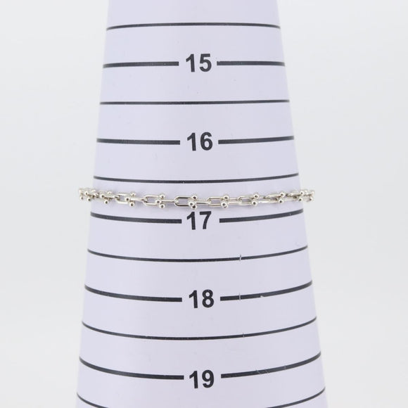 TIFFANY&Co. Hardware Microlink Bracelet Bracelet Ag925 Silver Auth am10867SAV